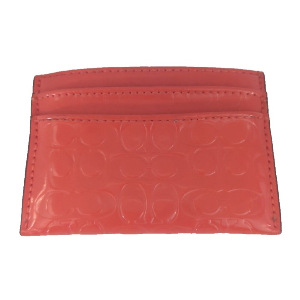 Orange Coach‎ Embossed Liquid Gloss Card Case